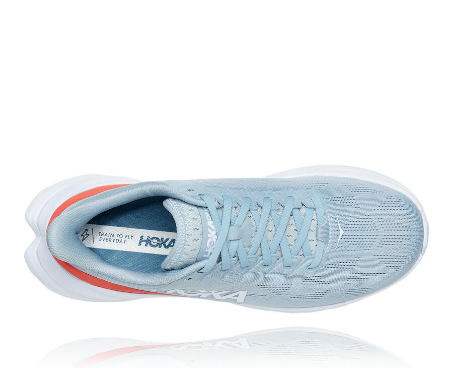 Hoka One One Running Shoes Mens Blue/White - Mach 4 - 89051UFYB